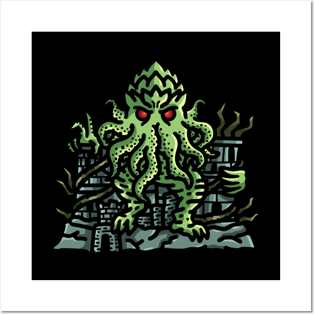 Ruler of the Abyss: Cthulhu on the Throne Wall Art by Holymayo Tee